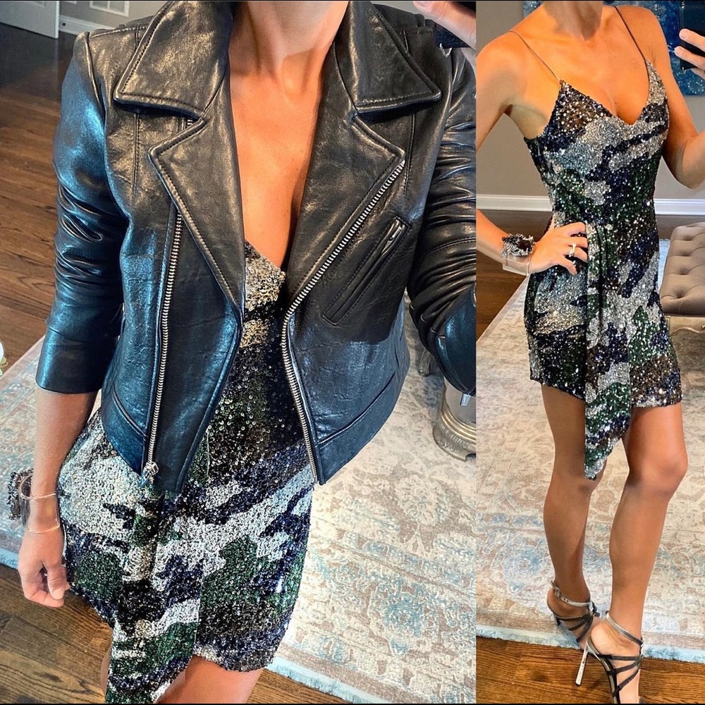 Retrofete army green mini dress size S